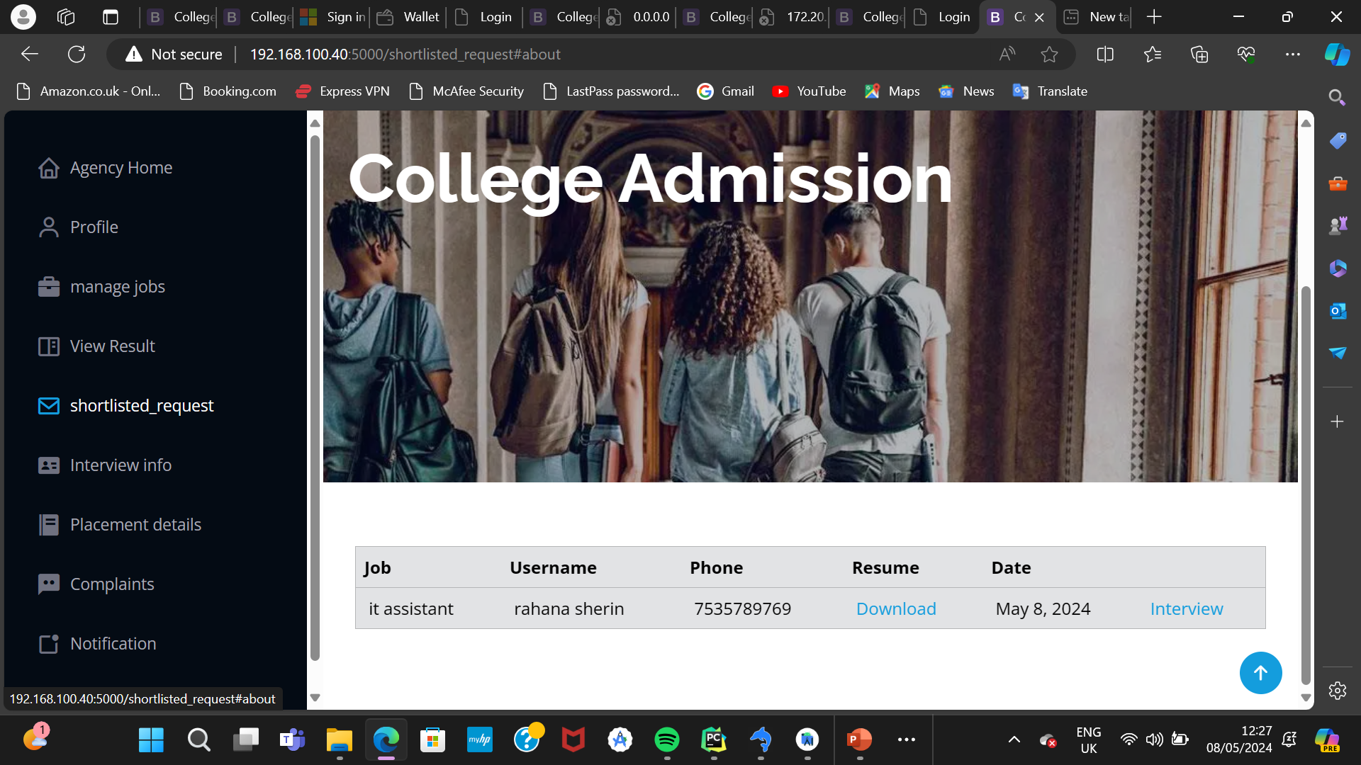 Career Guidance and College Admission System Image 3